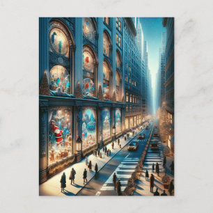 Postale Carte Vacances Cinquième Avenue. Noël.