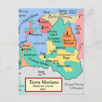 Postale Carte vers 1260