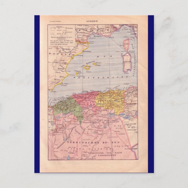 Postale Carte vintage, Algérie, vers 1920 (Devant)