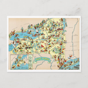 Postale Carte Vintage amusante de New York