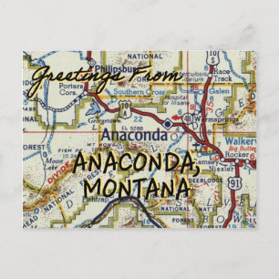 Postale Carte Vintage Anaconda Montana