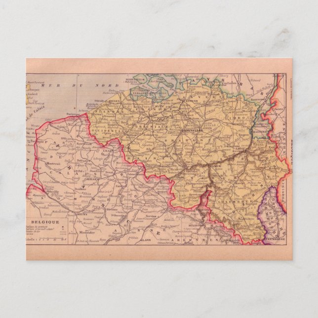 Postale Carte vintage, Belgique, vers 1920 (Devant)
