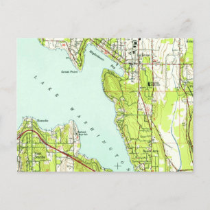Postale Carte Vintage Bellevue Washington