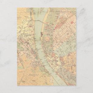 Postale Carte vintage de Budapest Hongrie (1884)