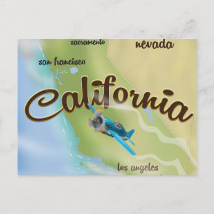 Postale Carte vintage de Californie aux États-Unis