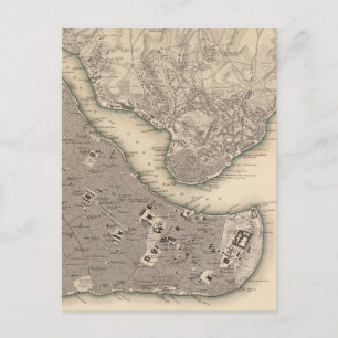 Postale Carte vintage de Constantinople (1840)