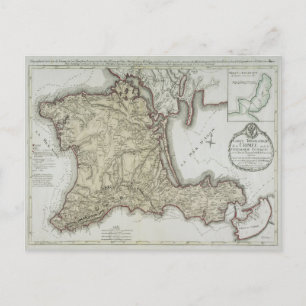 Postale Carte vintage de Crimée, Ukraine, région de Sébast