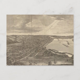 Postale Carte vintage de Davenport Iowa (1875)