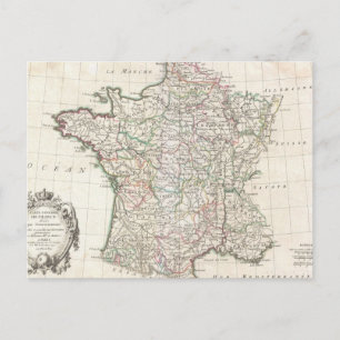 Postale Carte vintage de France (1771)