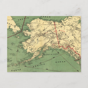 Postale Carte vintage de l'Alaska (1900)