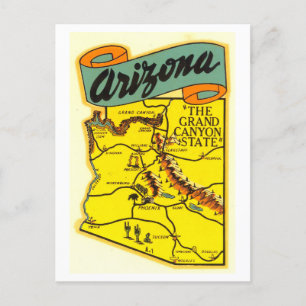Postale Carte vintage de l'Arizona Postcard