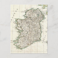 Carte vintage de l'Irlande (1771)
