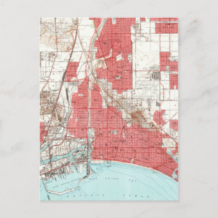 Postale Carte vintage de Long Beach California (1949) 3