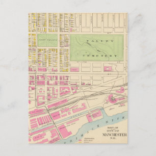 Postale Carte vintage de Manchester NH (1892) (2)