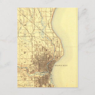 Postale Carte Vintage de Milwaukee