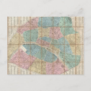 Postale Carte vintage de Paris France (1867)