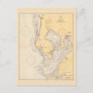 Postale Carte vintage de Tampa Bay, Floride