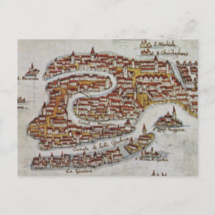 Postale Carte vintage de Venise (1649)