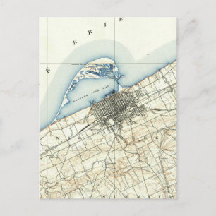 Postale Carte vintage d'Erie Pennsylvanie (1899)