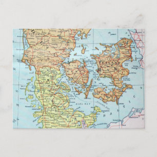 Postale Carte vintage du Danemark (1905)
