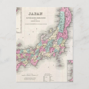 Postale Carte vintage du Japon (1855)