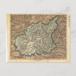 Postale Carte vintage française, Alpes Basse