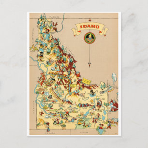 Postale Carte Vintage Idaho Funny