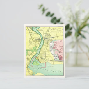 Postale Carte Vintage Niagara Falls and Vicinity 1885