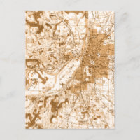 Carte vintage Salem Oregon