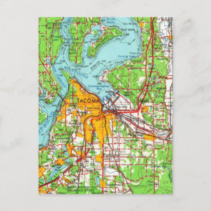 Postale Carte Vintage Tacoma Washington