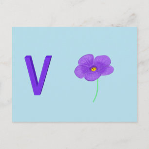Postale Carte Violet