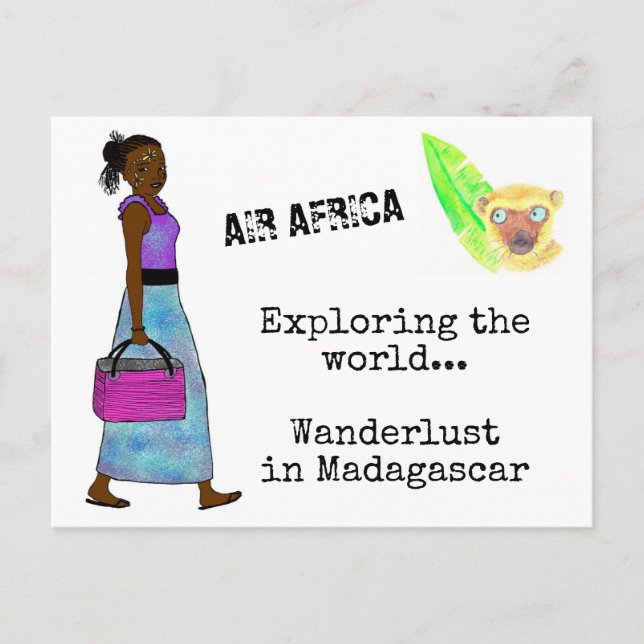 Postale Carte Wanderlust à Madagascar (Devant)