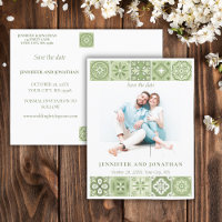 CARTEAUX ESPAGNOLS VERTS ENREGISTRER LA DATE CARTE