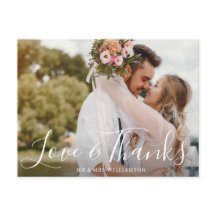 charmant script | carte photo Merci mariage