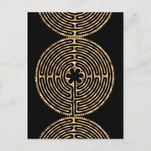Postale Chartres Labyrinth Pearl Chemins sombres Carte pos