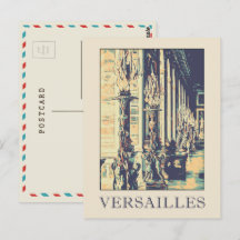 Château de Versailles illustration France Carte po