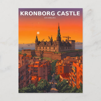 Postale Château Kronborg Danemark Forteresse Hamlet Carte 