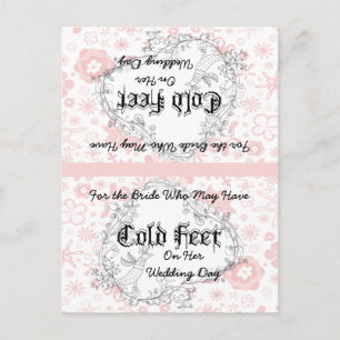 Postale Chaussettes de mariée pieds froids Vintage carte p