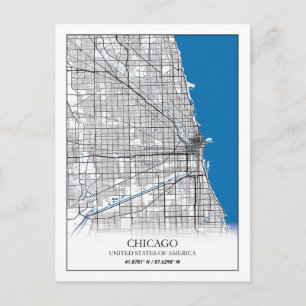 Postale Chicago Illinois USA City Travel City Carte