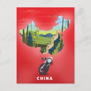 Postale Chine Carte illustrée affiche de voyage