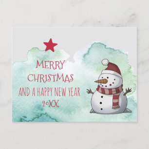 POSTALE CHRISTMAS SNOWMAN SOUHAITE LA CARTE POST