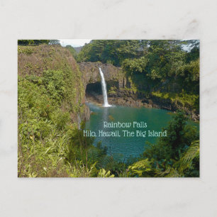 POSTALE CHUTES DE PLANCHE, HILO, HAWAII, GRANDE ÎLE CARTE 