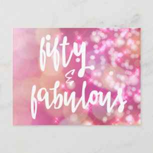 Postale Cinquante & Fabuleux - Carte d'anniversaire 50 ans