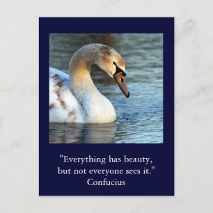 Postale Citation de carte Inspiration Confucius Beauté 1