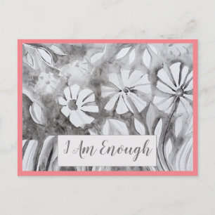Postale Citation Inspirationnelle Je SUIS SUFFISANT Carte 