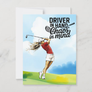 Postale Citations drôles de golf pour la carte de vœux d'u
