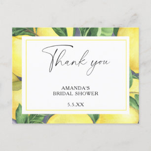 Postale Citrus de citron - Carte de remerciements Mariage