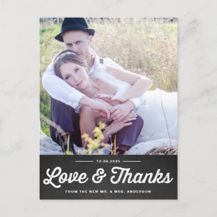 POSTALE CLASSEUR RUSTIQUE   CARTE POSTCARD MERCI MARIAGE