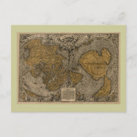 Classic 1531 Carte du monde antique par Oronce Fin
