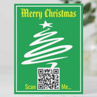 Code QR sur une carte de Noël